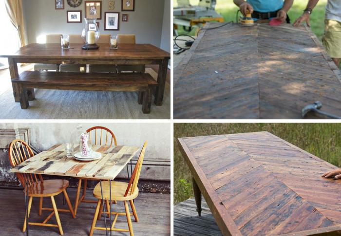 Три красиви маси за хранене, които може да направите сами