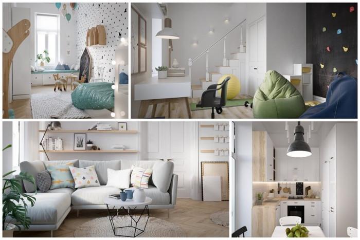 Модерен апартамент с интериор в нежни тонове