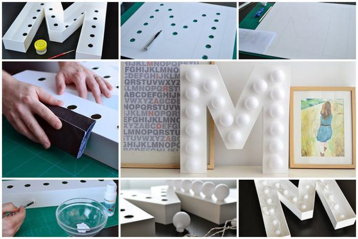 Превърнете първата буква от името си в ефектна лампа за спалнята