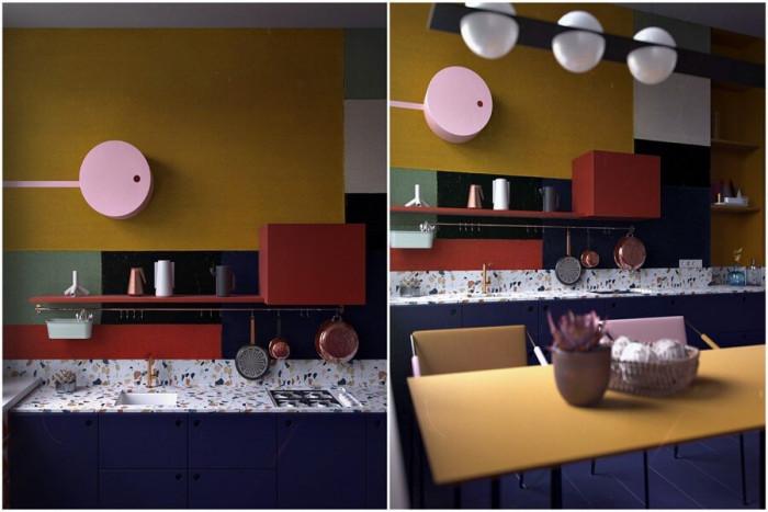 Комбинация от цветове в пролетната кухня