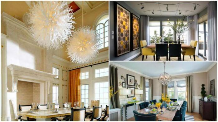 10 иновативни решения за осветление над трапезарната маса