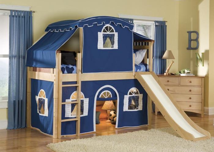 Място за игри и сбъднати мечти - двуетажно легло с пързалка