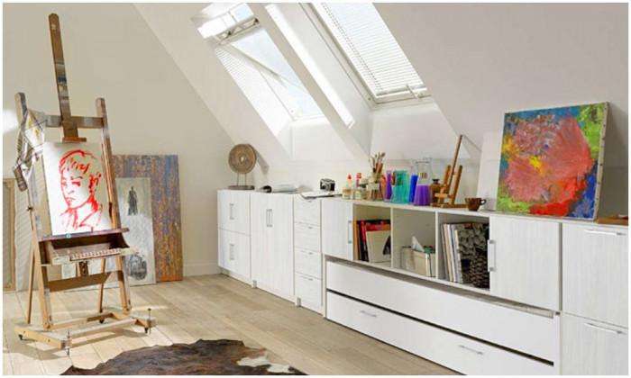 Практична и модерна идея за таванско помещение