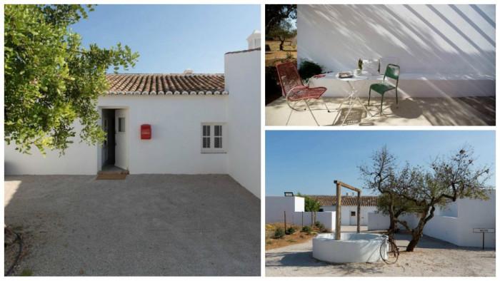 Голям двор с кладенец и семпли компоненти