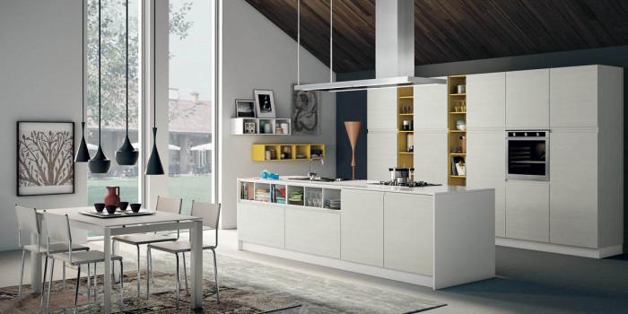 Разнообразни комбинации от сиво и бяло в кухнята