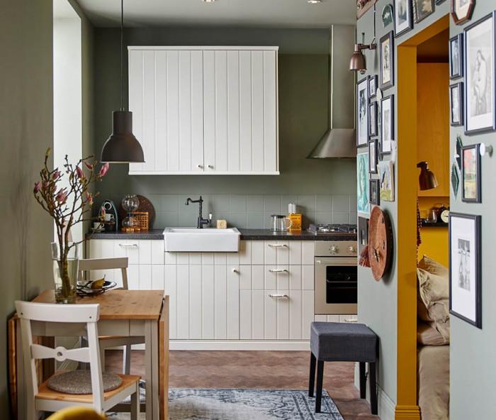 Обособяване на малката кухня в общото пространство