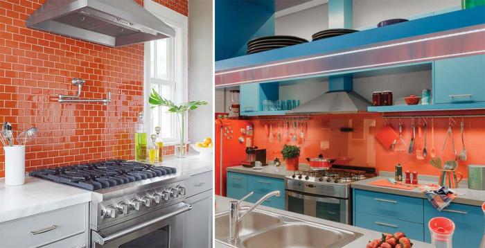 Кухненски гръб в оранжево