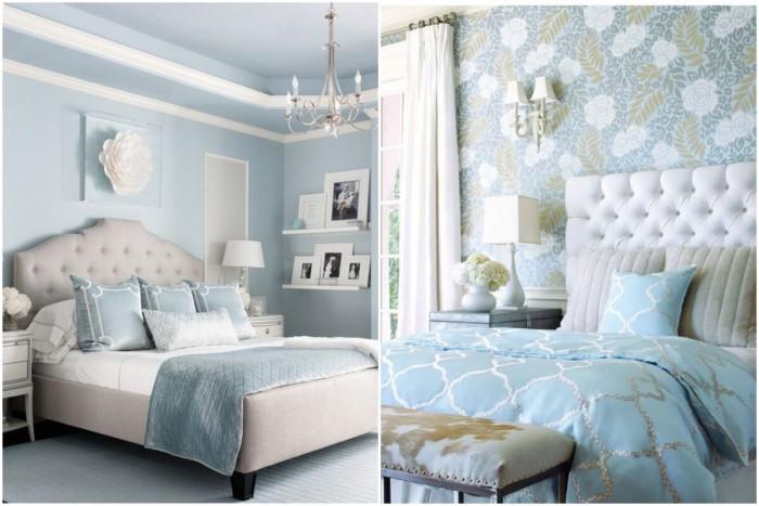 Светло синьо и бяло