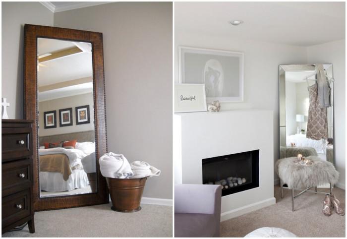 Огледалото в ъгъла на спалнята ще я направи по-просторна