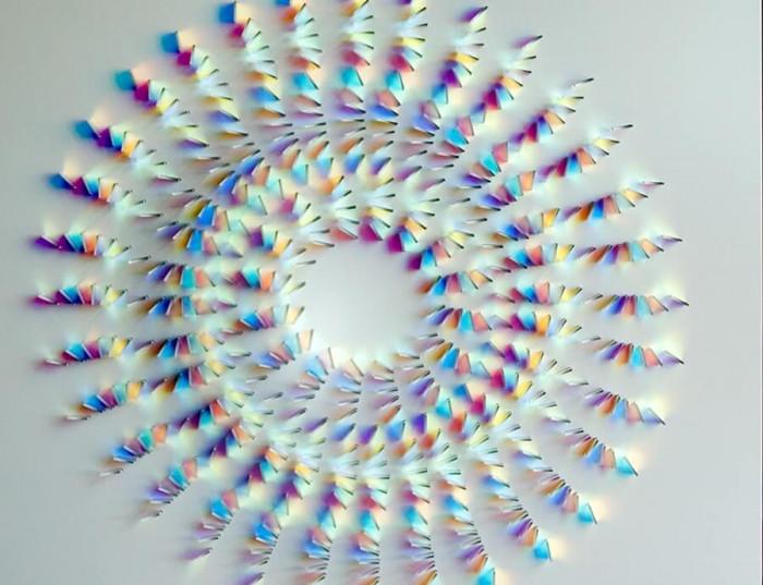 Геометрични форми в цветовете на дъгата