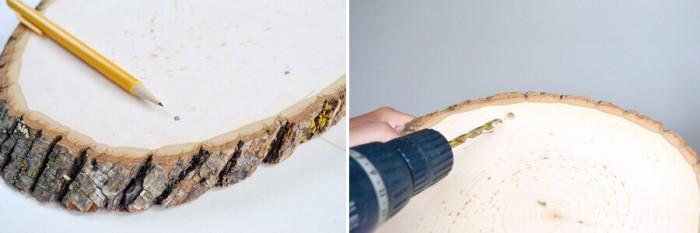 Направете дупки