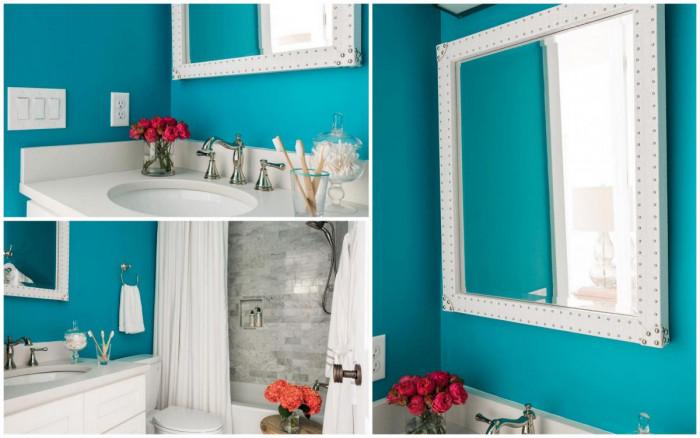 Внесете свежест със синя цветова гама в банята