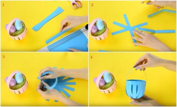 Направи си сам хартиена кошничка за великденски яйца