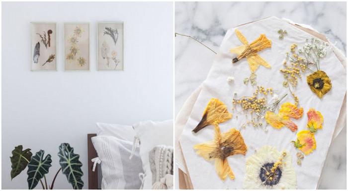 Хербаризирани цветя в рамки