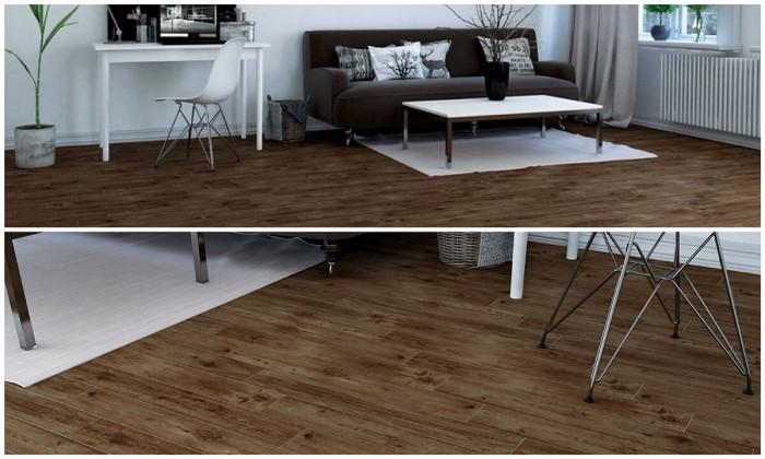 Луксозна тъмна настилка в стилна дневна