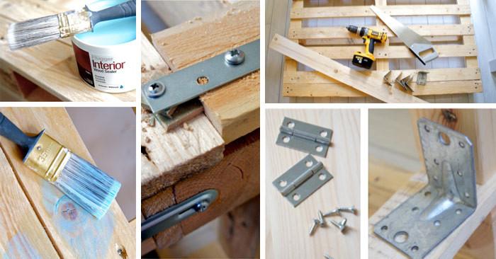 Пейка от палети с тайно скривалище