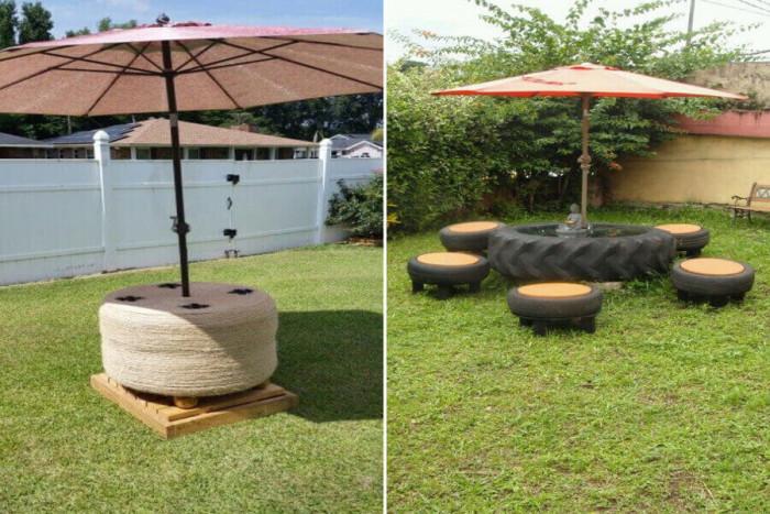 5. Основа за градински чадър