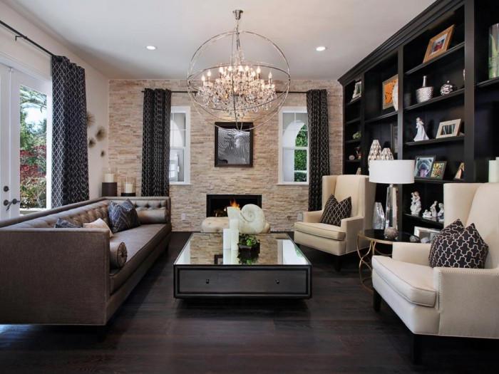 Дневна в кафяви тонове - шикозни варианти за дизайн