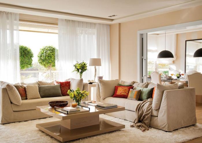 Бежово и бяло за хола