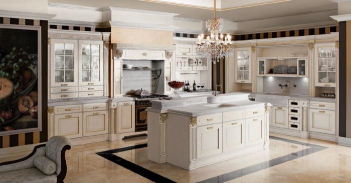 Кухня в стил ампир: дворцов лукс с практични решения