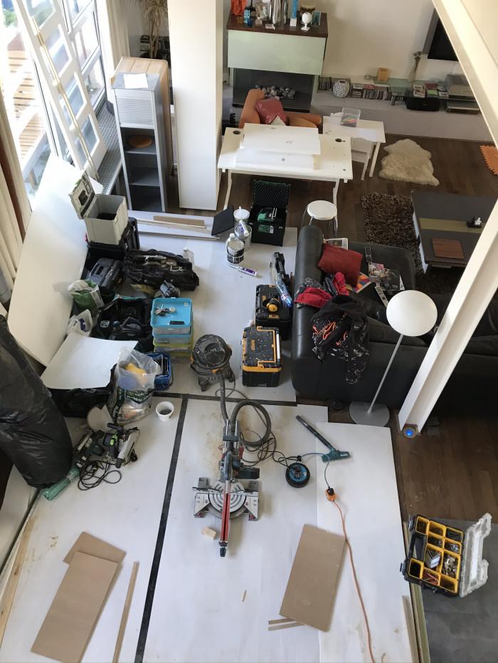 Изграждане на офис със спалня вътре в мезонет