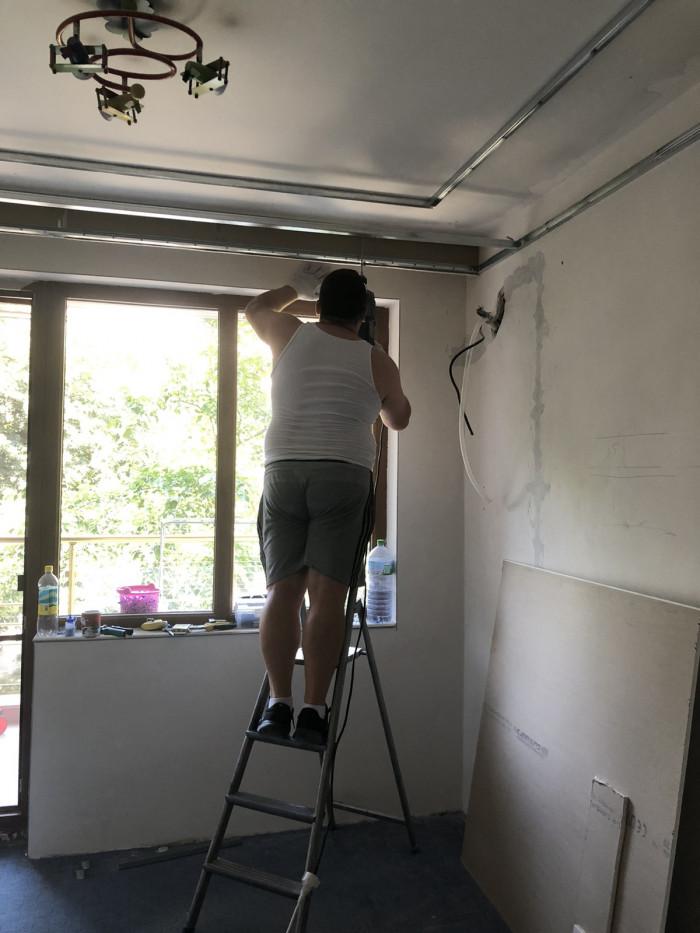 Оформяне на куфар с гипсокартон на таван