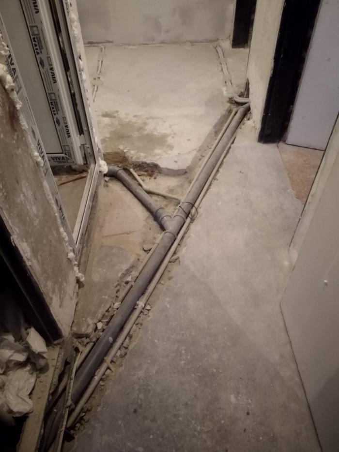 Преместване на ВиК от кухня в хол.