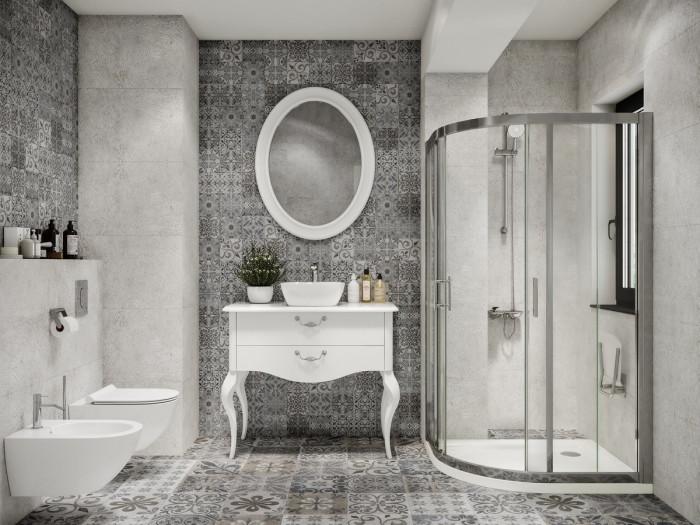 Баня с пачуърк плочки