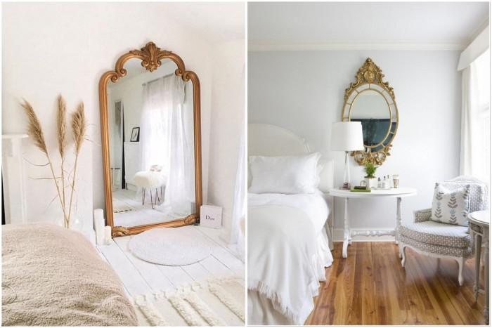 Антични огледала в спалнята