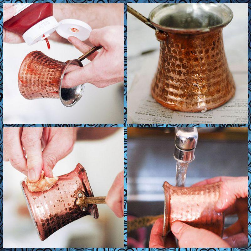 Изчистете медните вещи с кетчуп