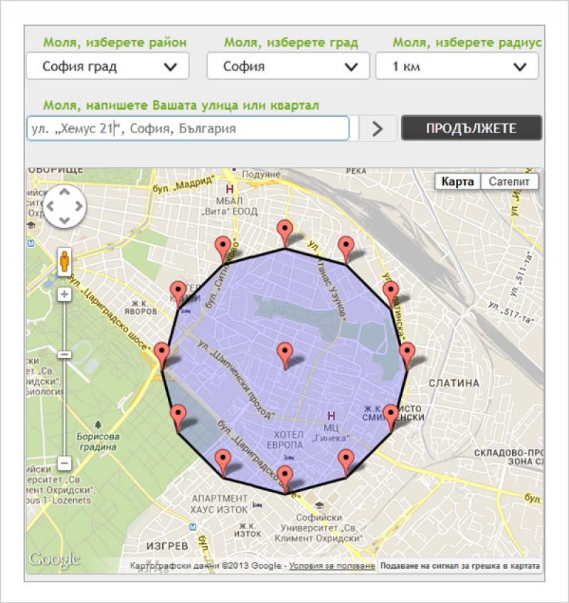 Ново за професионалисти - уникален район на работа