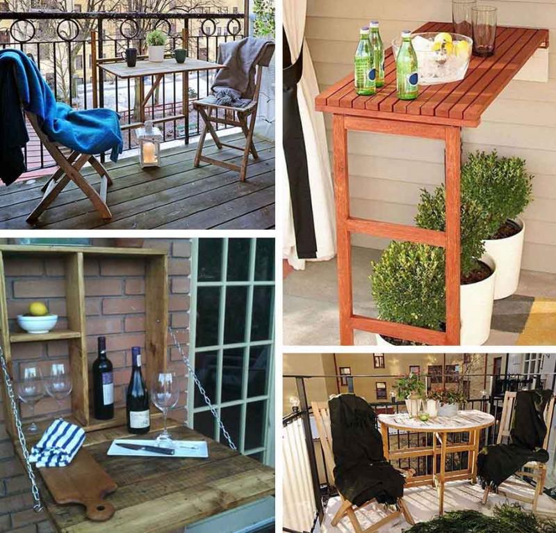 Сгъваема маса - идеалното решение за тесния балкон