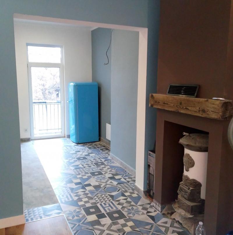 Артистична кухня комбинация от MDF, масив и метал _18