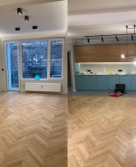 Завършен кадър на цялостен ремонт на всекидневна