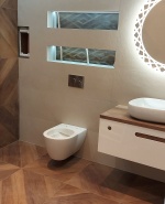 Реализация само на осветление и таван в банята