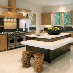 Стъпаловиден кухненски остров