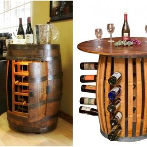 Преобразете барела в шкаф за съхранение на вино