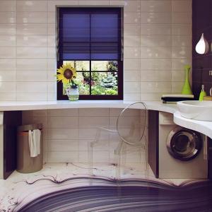 Шарки, нюанси и разчупен дизайн в банята