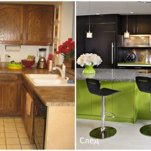 Страхотната комбинация от черно, бяло и зелено превзема кухнята