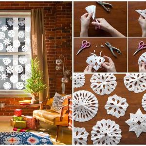 Заменете изкуствения сняг с ефектни хартиени снежинки