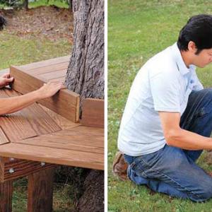 Стъпки 3 и 4: Отрежете и монтирайте облегалка и предпазител за крака