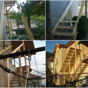 Стълбите, в процес на изграждане