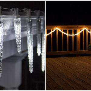 Външните коледни лампички не се плашат от студа