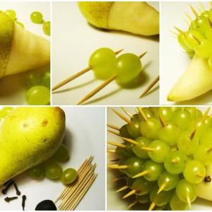 Това симпатично таралежче е сътворено от круша и грозде