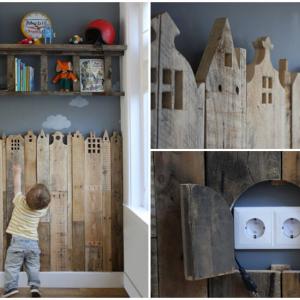 Придайте артистичен облик на стената от палети