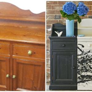 Разлейте цветна боя по старите мебели