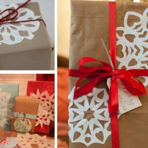 Подаръци, обсипани със снежинки