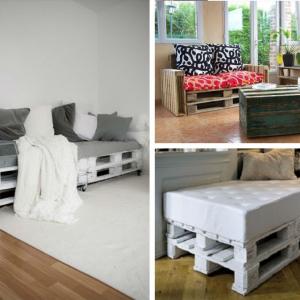 Диван от палети на две нива