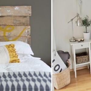 Табла над леглото за рустик акцент