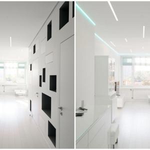 Жилището е изцяло окъпано в светли нюанси